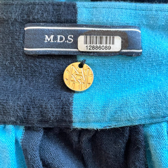 M.D.S. Stripes Striped Button Front Maxi Dress In Blue Size Medium - Picture 14 of 16